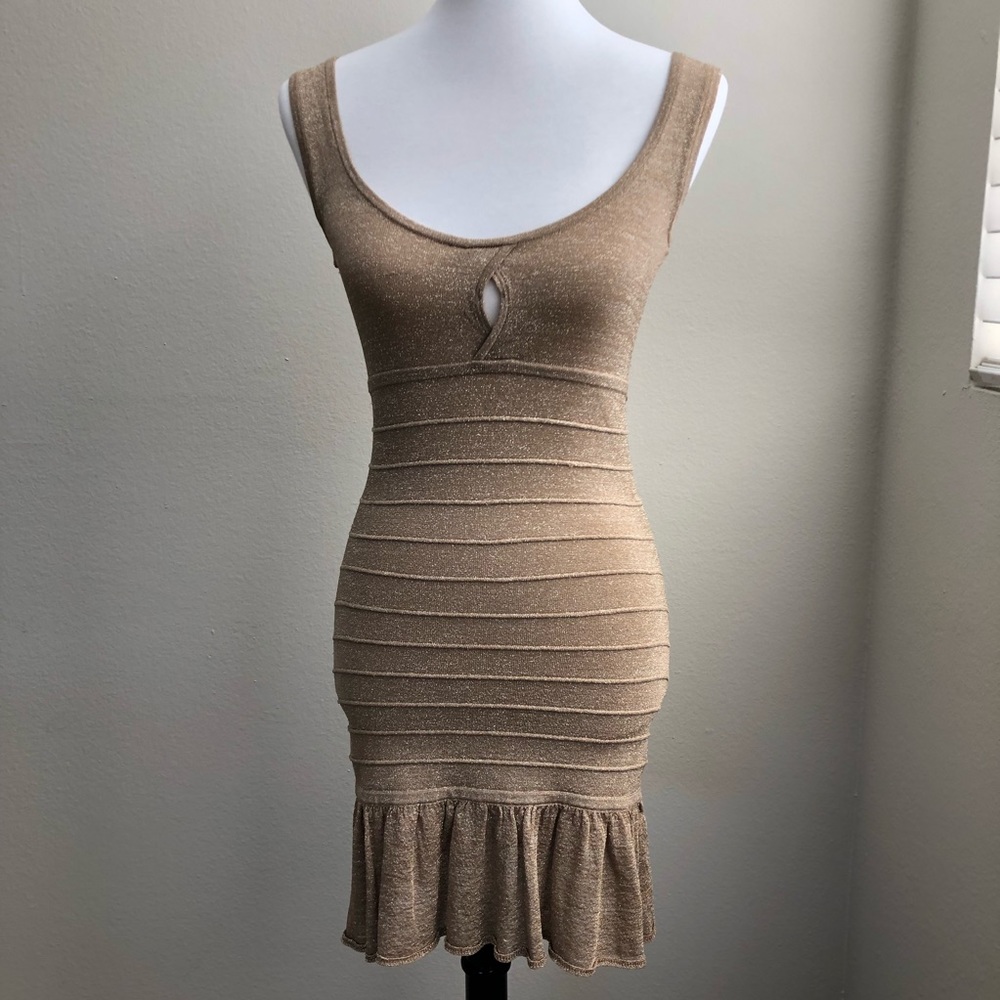 Bebe Gold Dress